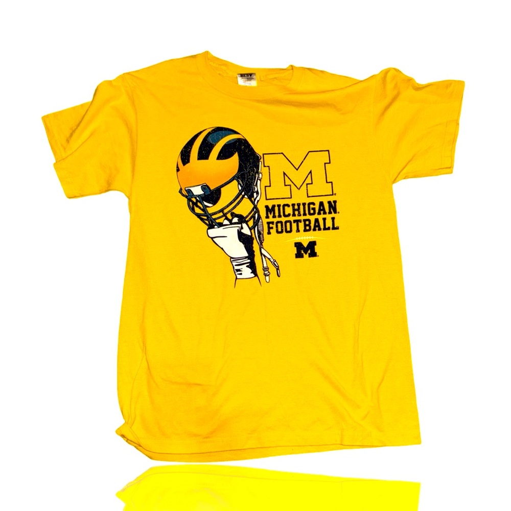 University of Michigan Wolverines Vintage T-Shirt: Go Big Blue: Adult Medium